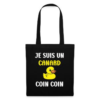 Je suis un canard - Sac en tissu - noir - Devant