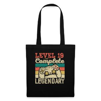 Level 19 Complete, 19th Birthday Gift - Tote Bag - black - Front