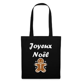 Joyeux noel pain d'épice - Sac en tissu - noir - Devant