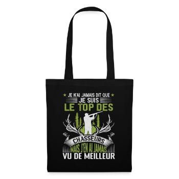 Chasse Pour Homme Cerf Cadeau Chasse Hommes - Sac en tissu - noir - Devant