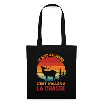 Ce Dont J'ai Besoin C'est D'aller à la Chasse - Sac en tissu - noir - Devant