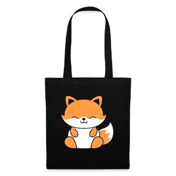 J'aime les renards - Sac en tissu - noir - Devant