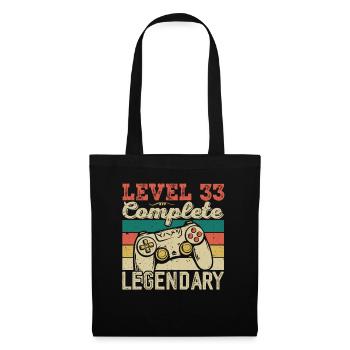 Level 33 Complete, 33 Birthday Gift - Tote Bag - black - Front