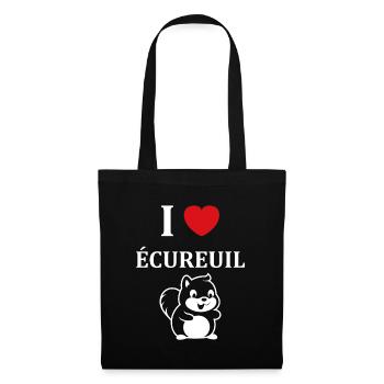 Humour petit écureuil - Sac en tissu - noir - Devant