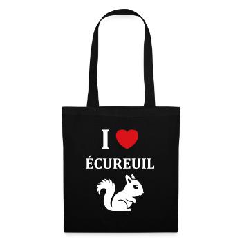 Humour petit écureuil - Sac en tissu - noir - Devant