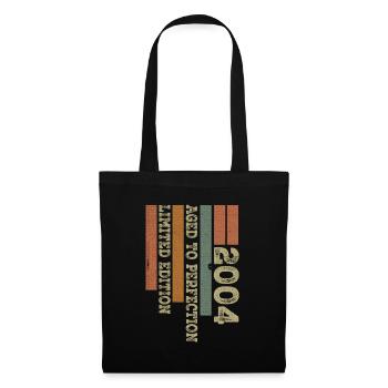 2004 Retro Vintage Jubiläumsgeschenk Geboren im Jahr 2004 - Stoffbeutel - Schwarz - Vorne