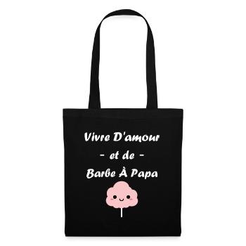 Humour Petite Barbe à papa - Sac en tissu - noir - Devant