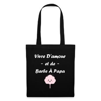 Humour Petite Barbe à papa - Sac en tissu - noir - Devant