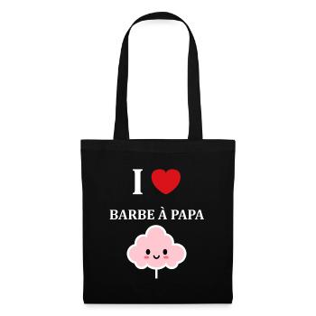 Humour Petite Barbe à papa - Sac en tissu - noir - Devant
