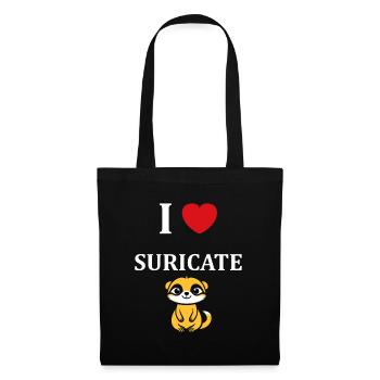Humour petit suricate - Sac en tissu - noir - Devant