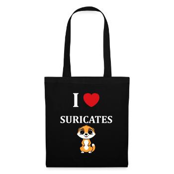 Humour petit suricate - Sac en tissu - noir - Devant