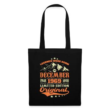 Dezember 1969 Geburtstagsgeschenk - Dezember 1969 - Stoffbeutel - Schwarz - Vorne