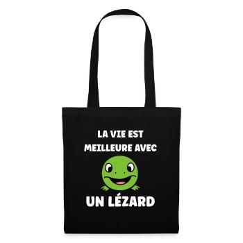 christmas reindeer cute funny smile with christmas - Sac en tissu - noir - Devant