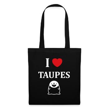 Humour mignonne petite taupe - Sac en tissu - noir - Devant