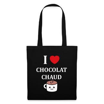 Humour petit chocolat chaud - Sac en tissu - noir - Devant
