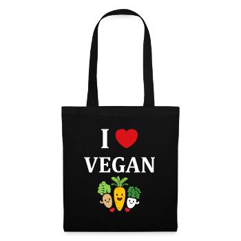 Humour petit légumes vegan - Sac en tissu - noir - Devant