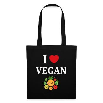 Humour petit légumes vegan - Sac en tissu - noir - Devant