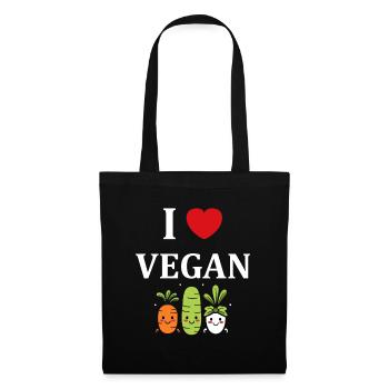 Humour petit légumes vegan - Sac en tissu - noir - Devant