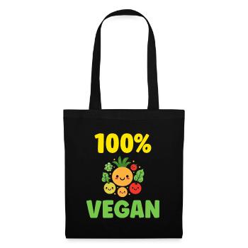 Humour petit légumes vegan - Sac en tissu - noir - Devant