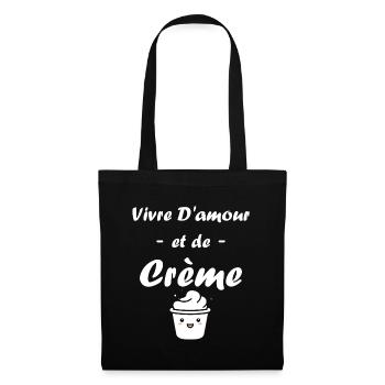 Humour crème fraiche - Sac en tissu - noir - Devant