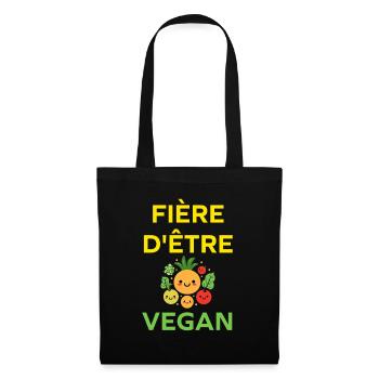 Légumes Humour je suis vegan - Sac en tissu - noir - Devant