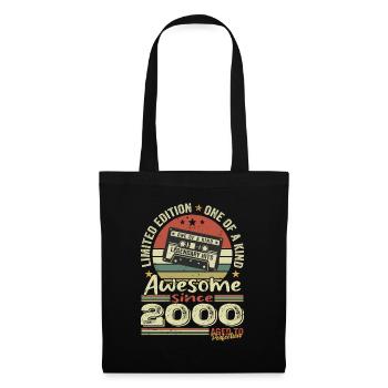 Vintage 2000 Original Retro Geburtstagsgeschenk - Stoffbeutel - Schwarz - Vorne