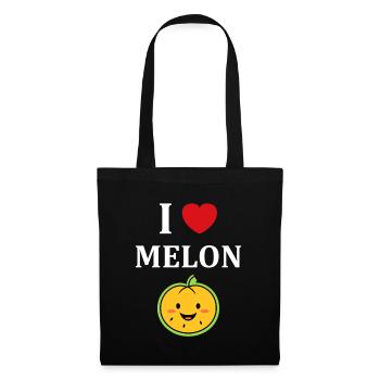 Fruit Humour petit Melon - Sac en tissu - noir - Devant