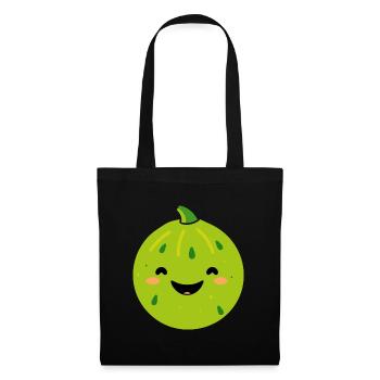 Fruit Humour petit Melon - Sac en tissu - noir - Devant