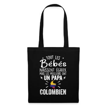 Bébés égaux meilleurs ont un papa Colombien - Sac en tissu - noir - Devant