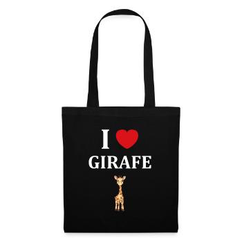 Humour petit bébé girafe - Sac en tissu - noir - Devant