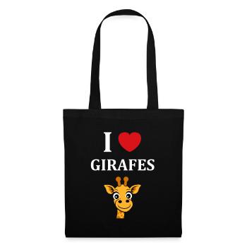 Humour petit bébé girafe - Sac en tissu - noir - Devant