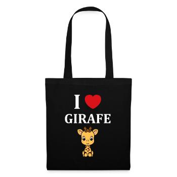 Humour petit bébé girafe - Sac en tissu - noir - Devant