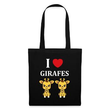 Humour petit bébé girafe - Sac en tissu - noir - Devant