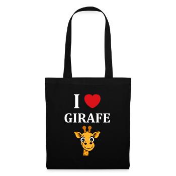 Humour petit bébé girafe - Sac en tissu - noir - Devant