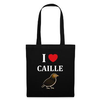 Humour Cailles oiseaux Petite caille - Sac en tissu - noir - Devant