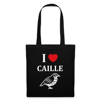 Humour Cailles oiseaux Petite caille - Sac en tissu - noir - Devant