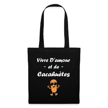 Cacahuètes Humour petite cacahuète - Sac en tissu - noir - Devant