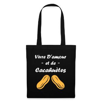 Cacahuètes Humour petite cacahuète - Sac en tissu - noir - Devant