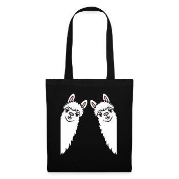 Cute little llama humor - Tote Bag - black - Front