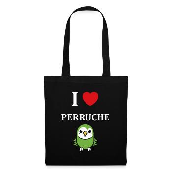 Oiseaux perruches humour petite perruche - Sac en tissu - noir - Devant