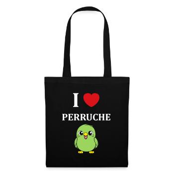 Oiseaux perruches humour petite perruche - Sac en tissu - noir - Devant