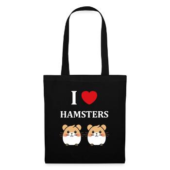 Mignon Humour petit hamster - Sac en tissu - noir - Devant