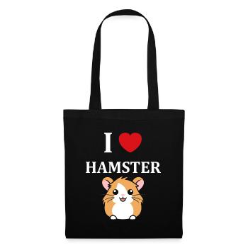 Mignon Humour petit hamster - Sac en tissu - noir - Devant
