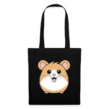 Cute Humor Little Hamster - Tote Bag - black - Front