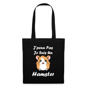 Mignon Humour petit hamster - Sac en tissu - noir - Devant