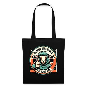 Motivation Geschenk Prüfung Schule Abitur Sprüche - Stoffbeutel - Schwarz - Vorne