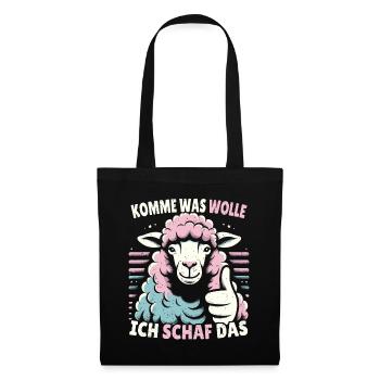 Motivation Geschenk Prüfung Schule Abitur Sprüche - Stoffbeutel - Schwarz - Vorne