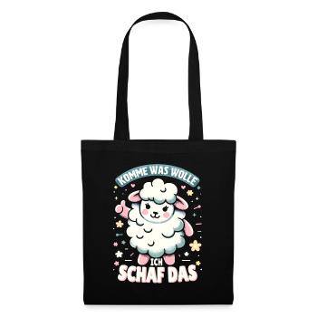 Motivation Geschenk Prüfung Schule Abitur Sprüche - Stoffbeutel - Schwarz - Vorne