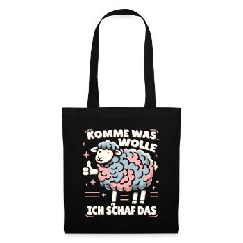 Motivation Geschenk Prüfung Schule Abitur Sprüche - Stoffbeutel - Schwarz - Vorne