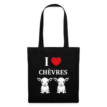 Citation humour petite chèvre - Sac en tissu - noir - Devant